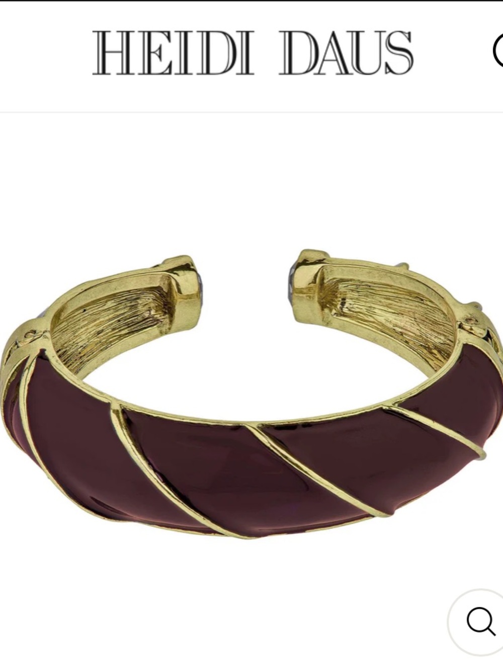 Heidi Daus The Perfect Wave Enamel & Crystal Bracelet Size M/L